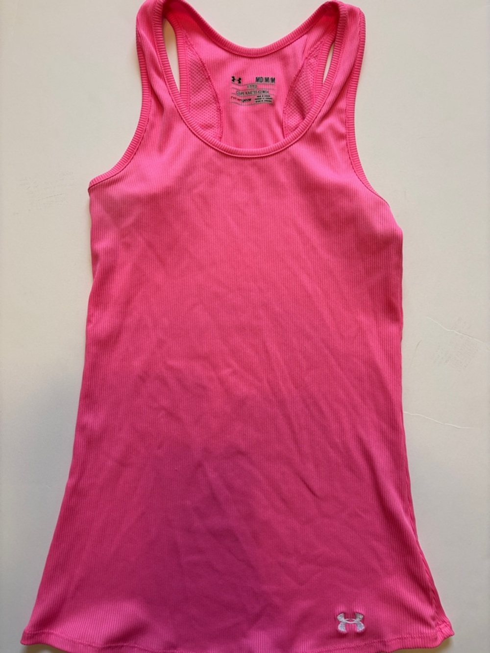 Under Armour Hot Pink Ribbed Racerback Tank
